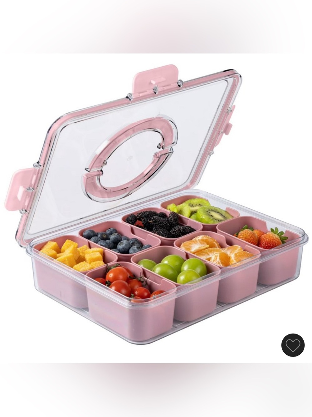 CWC Pink On-The-Go Snack Box - 8 Compartment - Picture 6 of 8
